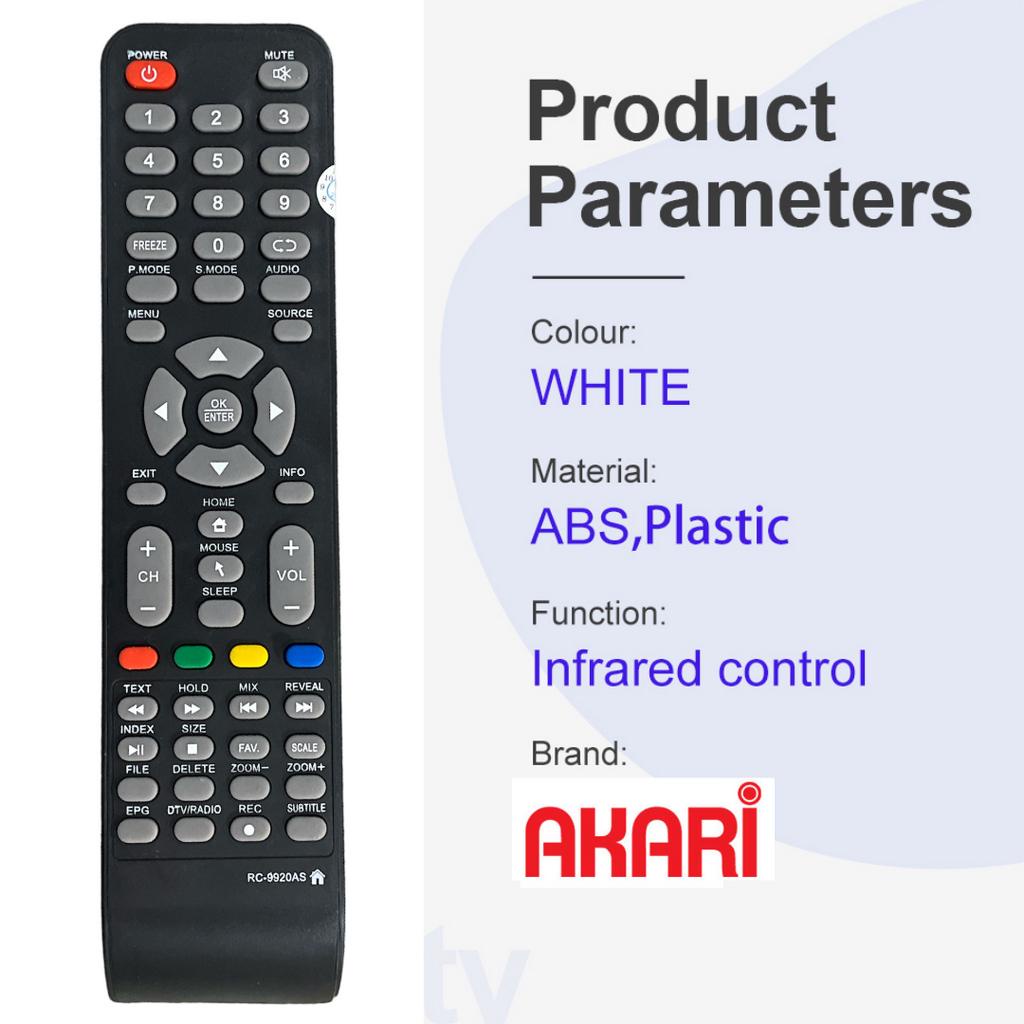 REMOTE AKARI SMART TV ANDROID SMART CONNECT AKARI RC9918AS AT-5432S AT-5442S AT-5450S AT-5455S AT-5465S LE-32V99SM LE-50D99SBS SC-53V32D SC-53V40D SC-53V43D