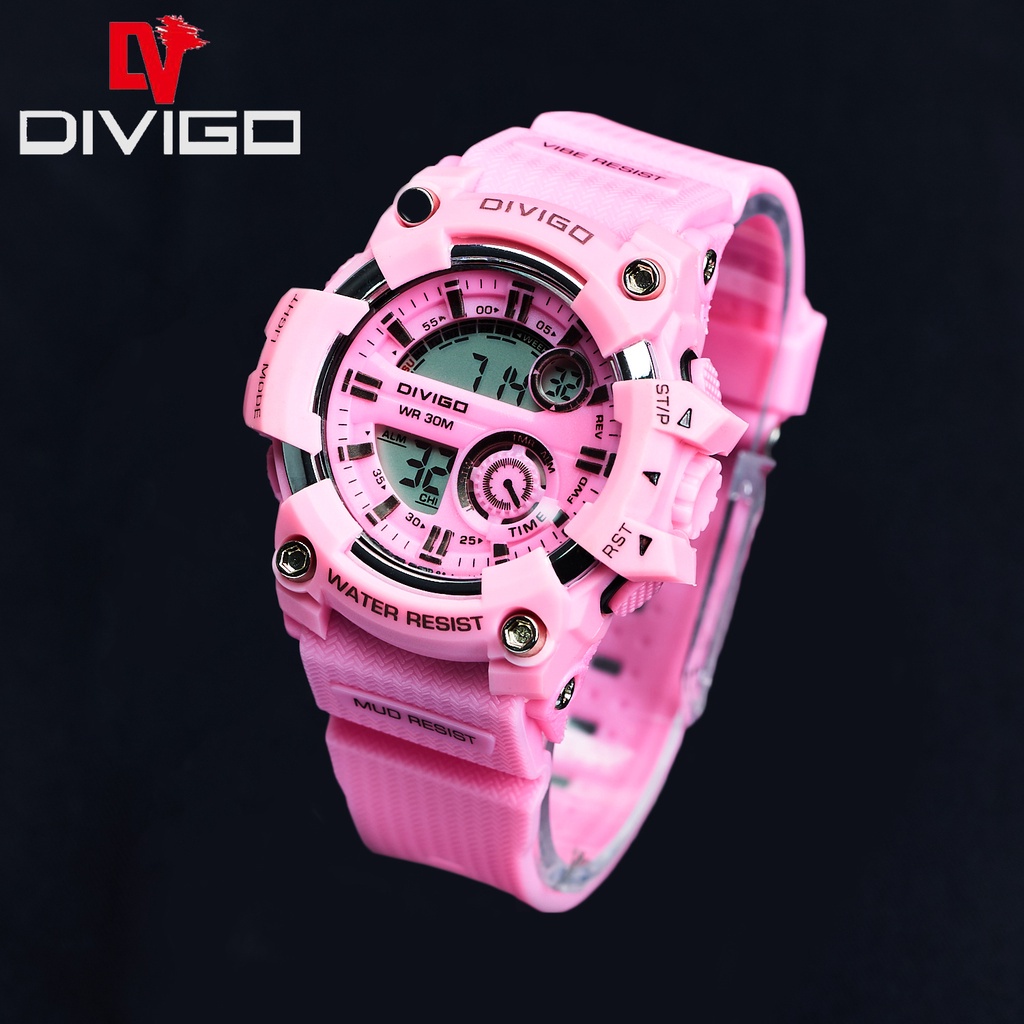 [DGS] Jam Tangan Wanita Digital DIVIGO Warna DV-6817 Original Water Resistant
