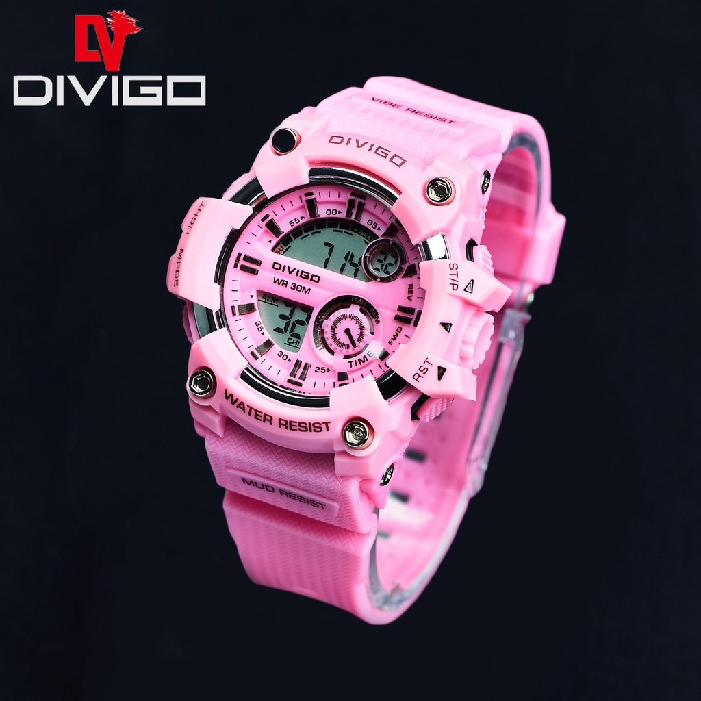 [DGS] Jam Tangan Wanita Digital DIVIGO Warna DV-6817 Original Water Resistant