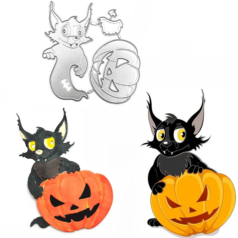 Cutting Dies Bentuk Labu Halloween Bahan Carbon Steel Untuk Scrapbook