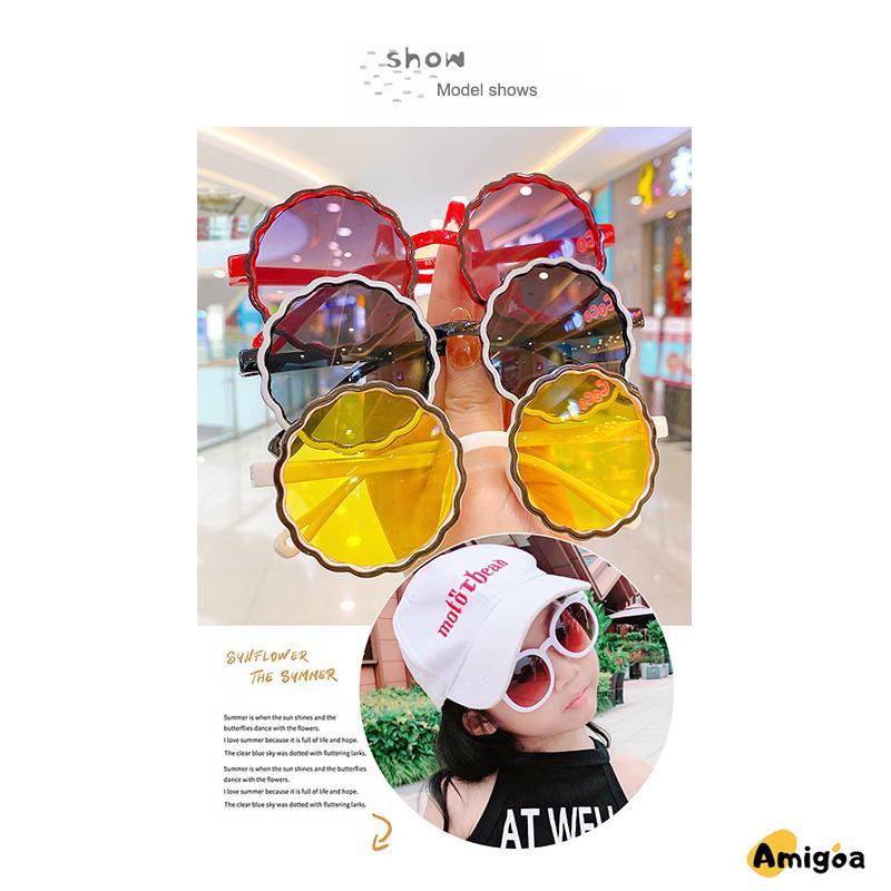 Kacamata Anak New Trend Fashion Anak Terbaru Bulat Kaca mata Hitam Motif UV protection High Quality Import Kacamata Fashion - AG2