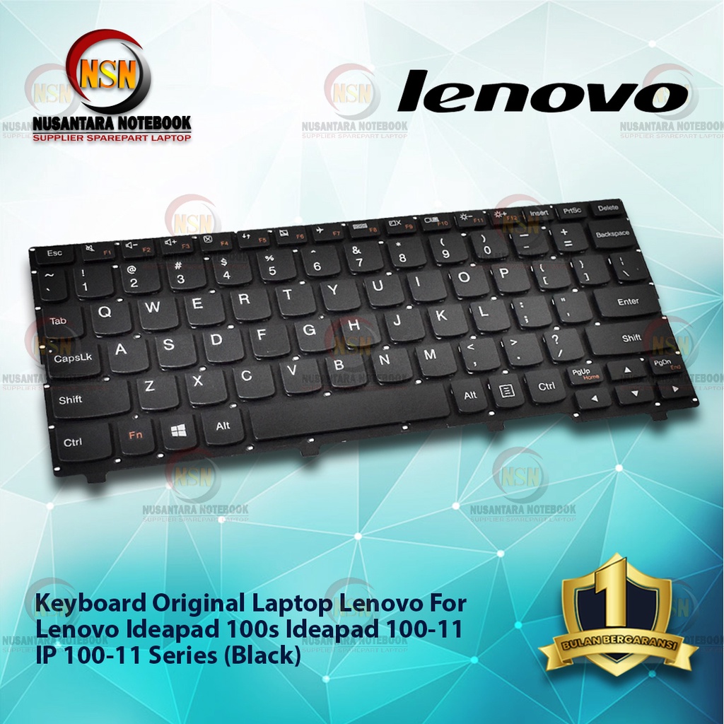 Keyboard Laptop Lenovo IdeaPad 100s IP 100-11 Hitam Black