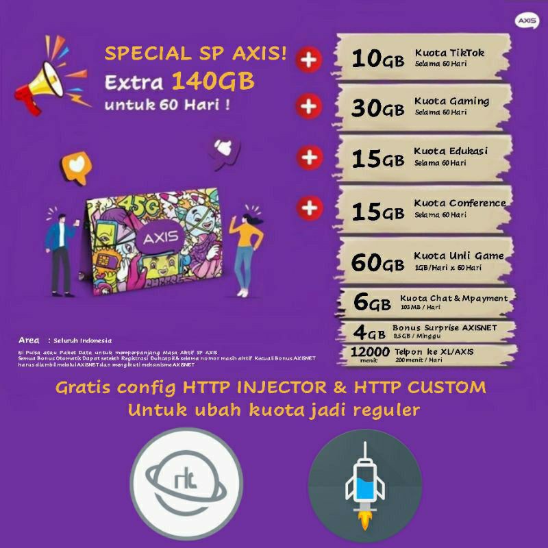 Kartu Axis Viral 100GB jadi 141GB (New)