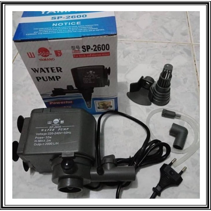 Pompa Filter Yamano SP 2600 Head Pump Power Head Pompa CELUP Kolam Aquarium Hidroponik Skala Besar