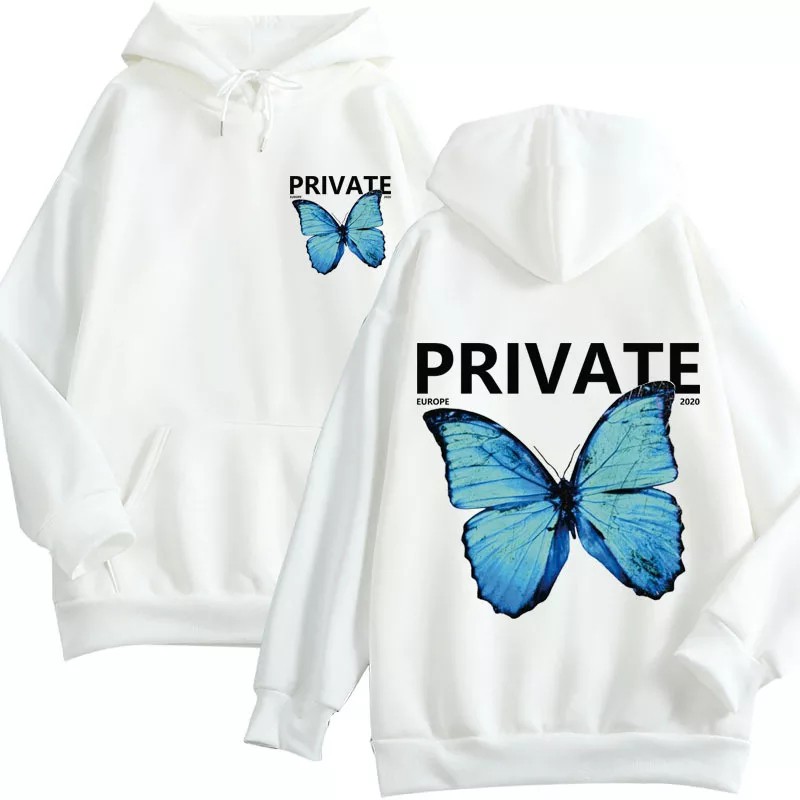 Sweater Hoodie Hodie Hoddie Wanita Gambar Kupu-Kupu Butterfly Sweeter Switer Cewek Cewe Oversize Korean Style Tebal Ori Murah Import Premium Terbaru XXL Jumbo