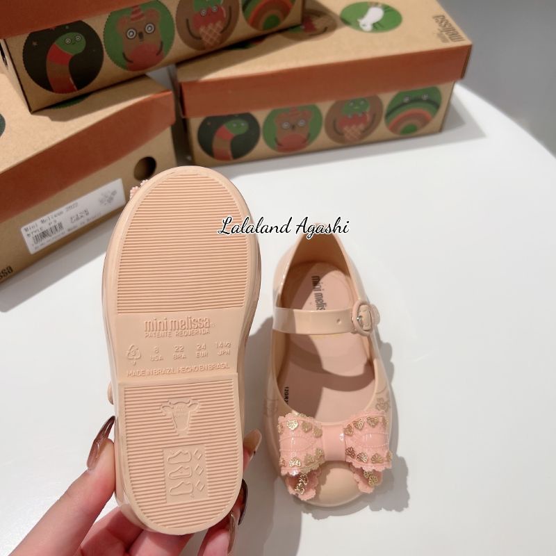 sepatu mini melissa sweet love III balerina nude pink/sepatu mini melissa pita/sepatu Melissa anak