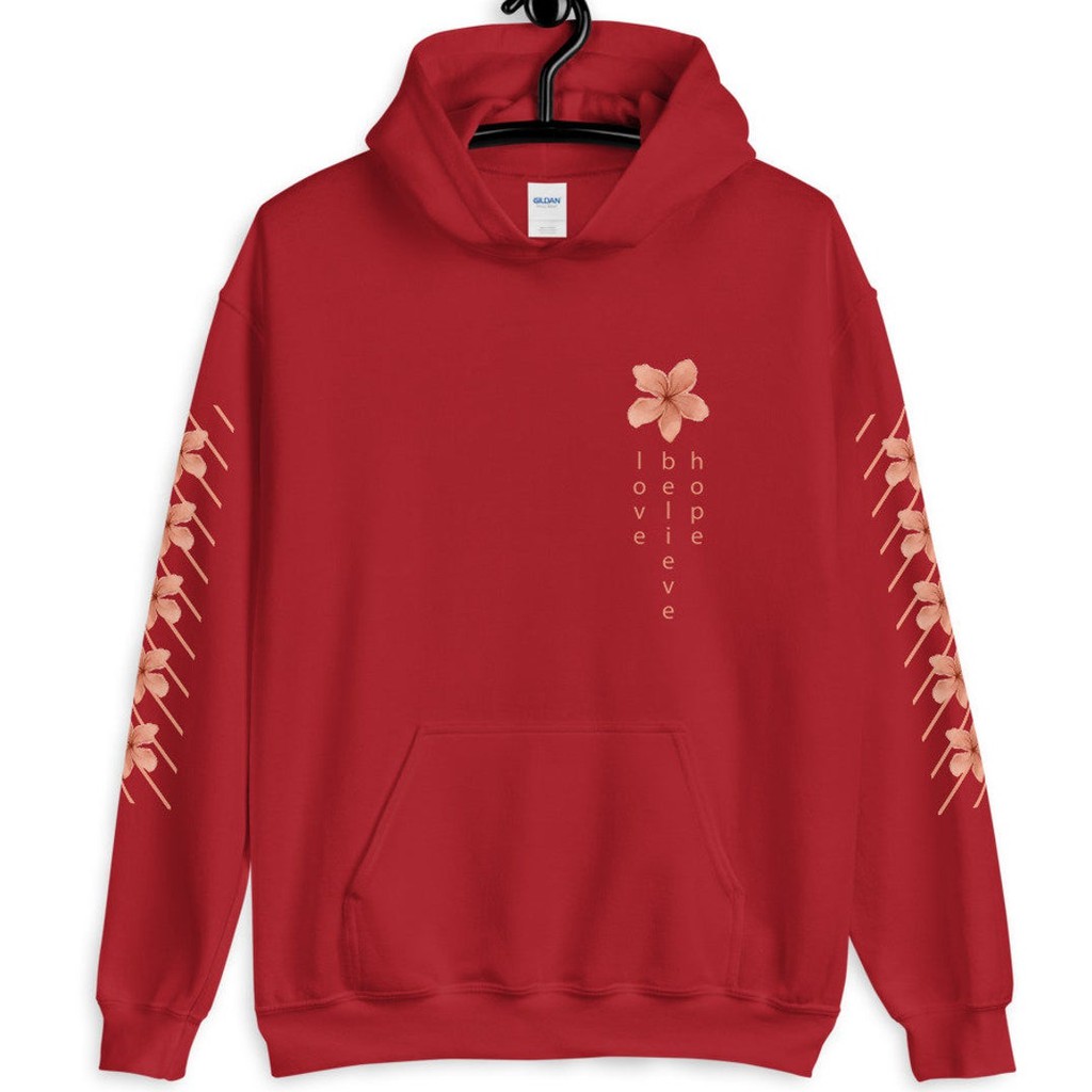 Hoodie Love Believe Hope Aesthetic Japan Style Premium Cotton Fleece Unisex