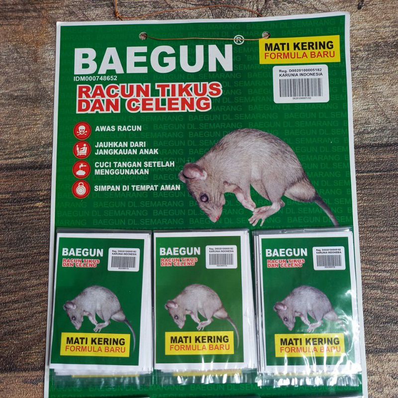 BAEGUN Racun tikus 24 Pcs/Racun Tikus Mati Kering/Racun Tikus Dan Celeng