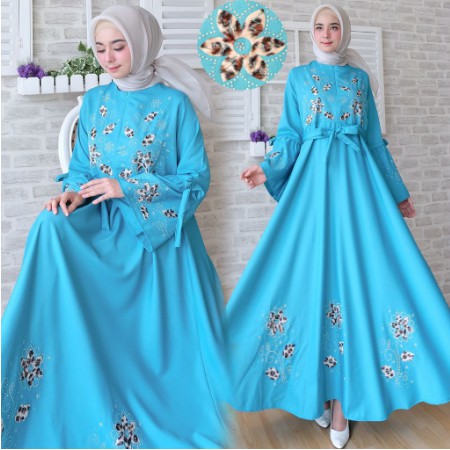 STOK LIMITED ABAYA ASHAFA FIT TO XL BAJU TERBARU ABAYA PUTIH GAMIS IBU SYARI ORI - Hitam Barang