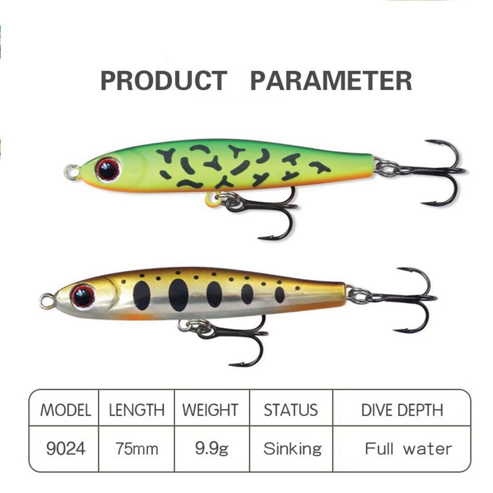 Umpan Ikan Kecil Tenggelam TOP 9.9g 75mm Crankbaits Tackle Pemberat Pensil Bermanfaat