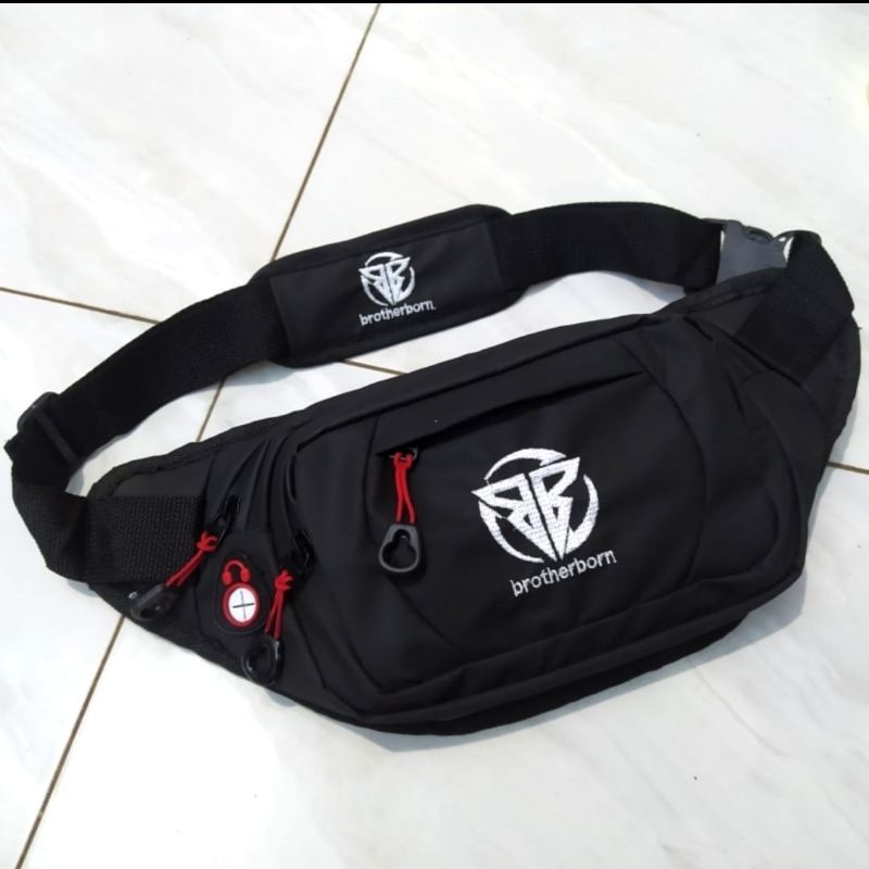 Waistbag pria gaul brother born bahan bimo