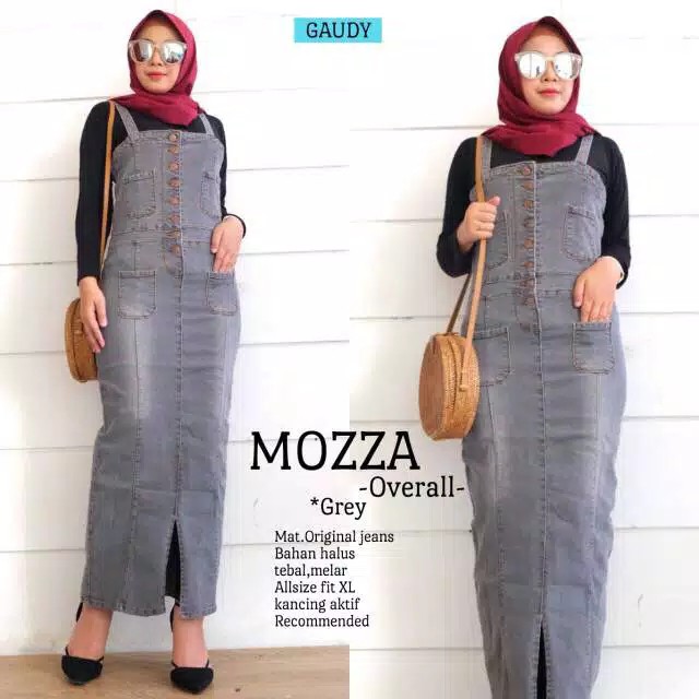 READY SIZE JUMBO!! Mozza Overall Model Trendy Matt Jeans Wash