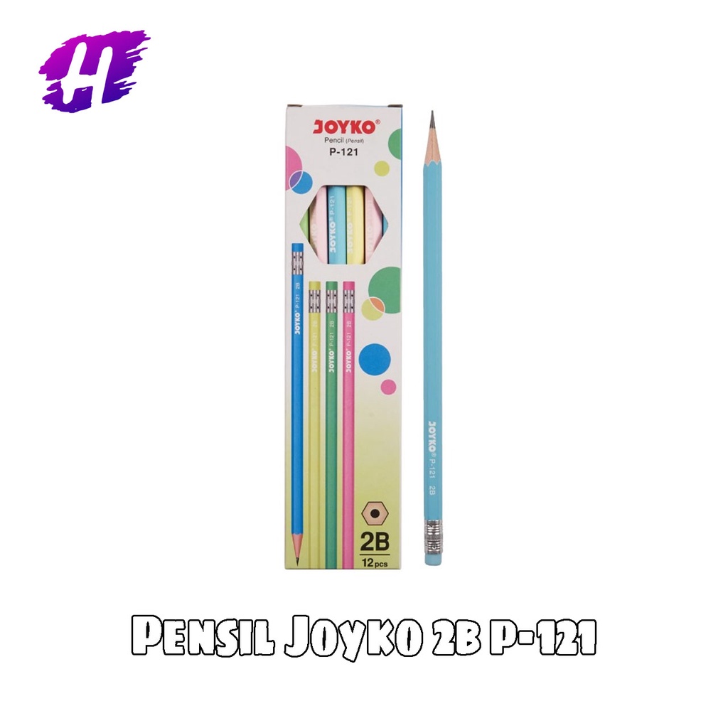 

❤️H2O❤️ Pencil Pensil Joyko P-121 2B 1 Box 12 Pcs