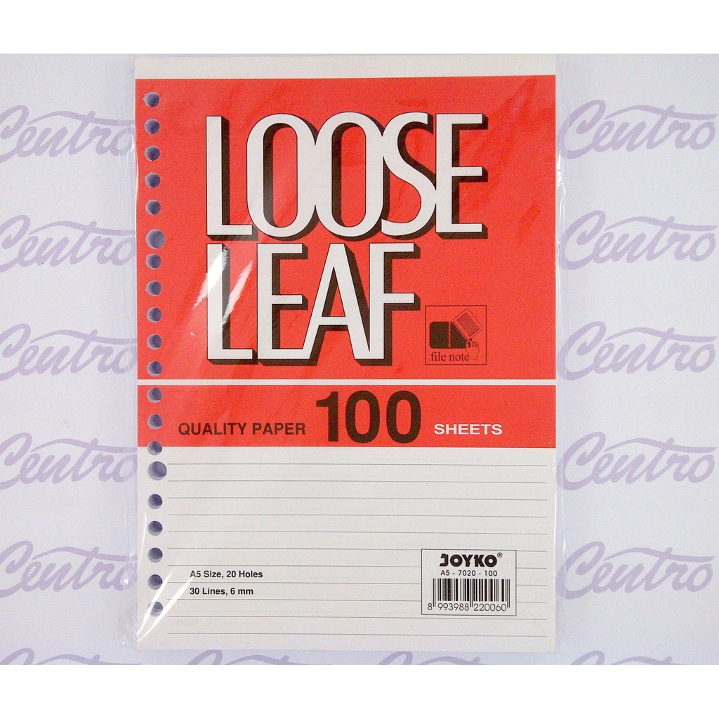

Joyko Loose Leaf A5 Garis Isi 100 Lembar Binder Refill Kertas Bergaris Lined