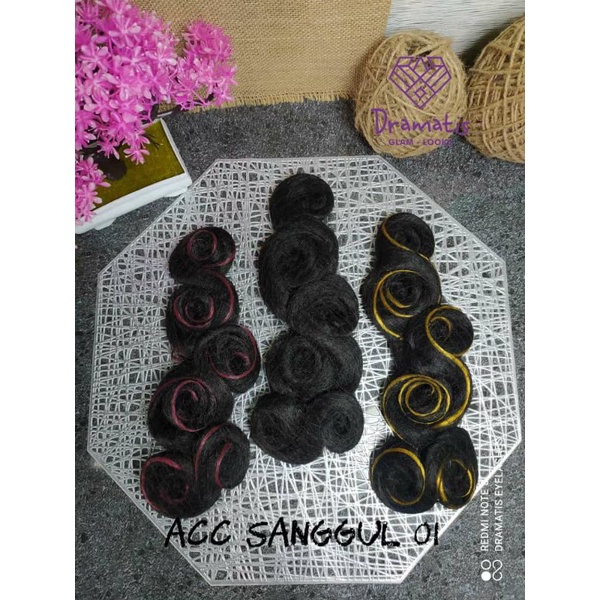 Sanggul modern,Hiasan Sanggul Tempel,Hiasan Rambut