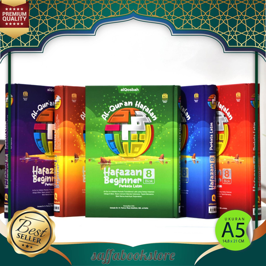 TERBARU - Al Quran Perkata A5 Hafazan Beginner 8 Blok - AlQosbah, Alquran 30 Juz, Al Quran Hafalan