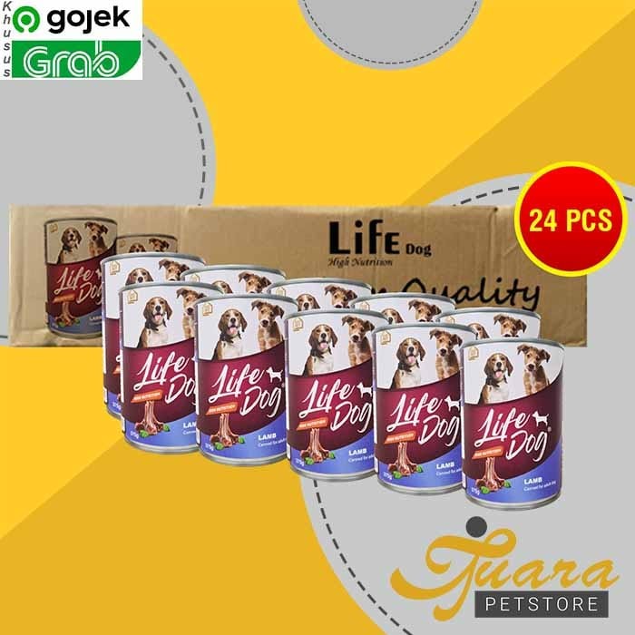 Life Dog Makanan Basah Anjing Wet Food Kaleng Dus Isi 24 PCS 375 GR