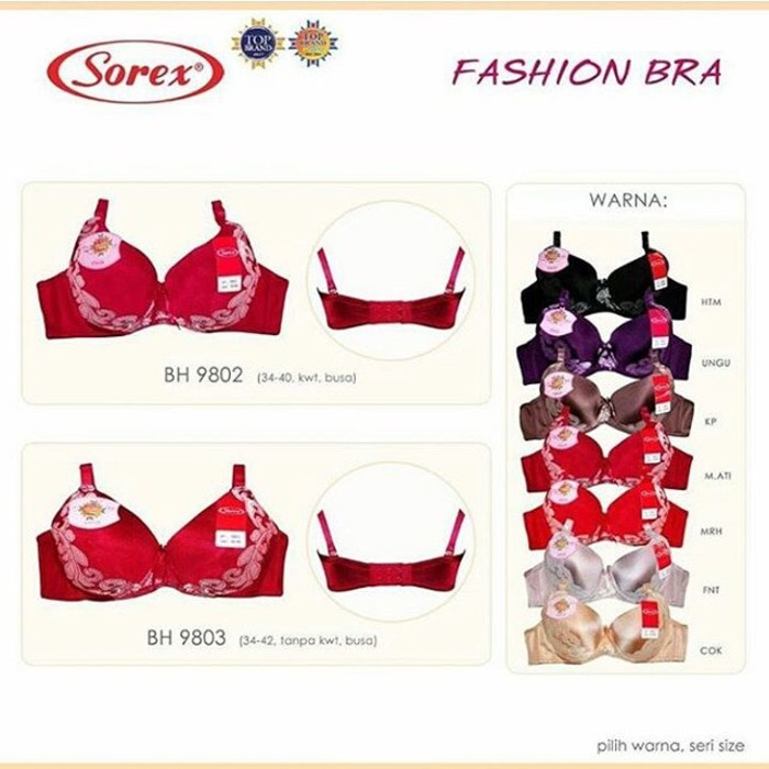BRA CANTIK ORNAMEN RENDA SOREX 9802