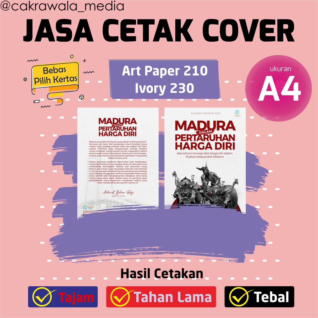 

Jasa Cetak Cover Buku Softcover Size A4