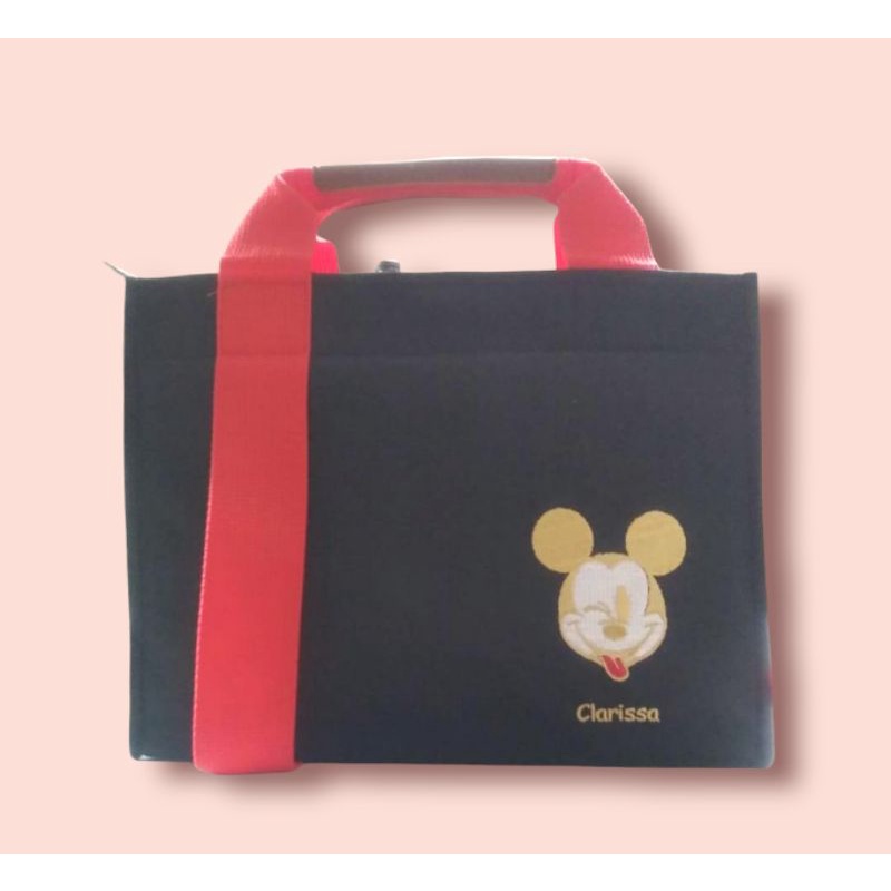 tas kanvas custom costum tas mickey hampers souvenir