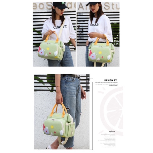 TAS BAYI 6002 - Tas Bayi Multifungsi HEALTHICY Baby Diapers Bag Perawatan Tas Perlengkapan Ransel Backpack - G1