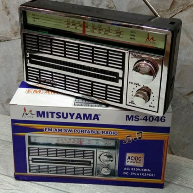 Radio Klasik Mitsuyama MS-4020BT/MS-4046 Portable AC &amp; DC Classic 3 Band