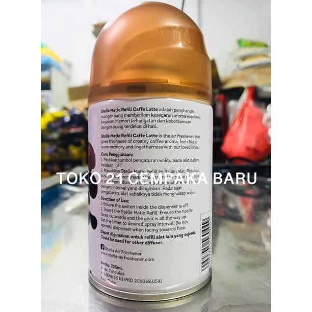 STELLA REFILL MATIC CAFFE LATTE 1 KALENG PENGHARUM RUANGAN KOPI COFFEE