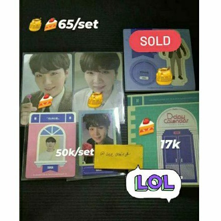 BTS D-DAY FESTA CALENDAR YOONGI d8 d3 d2 d6 d9