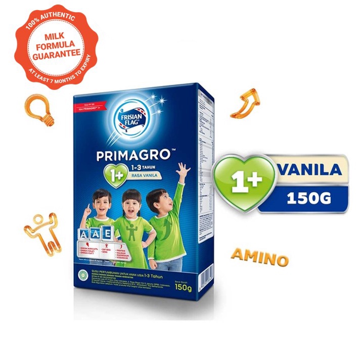 (Surabaya) Frisian Flag Primagro 1+ Vanilla 150 gr (1-3 tahun) Susu Formula Pertumbuhan Anak