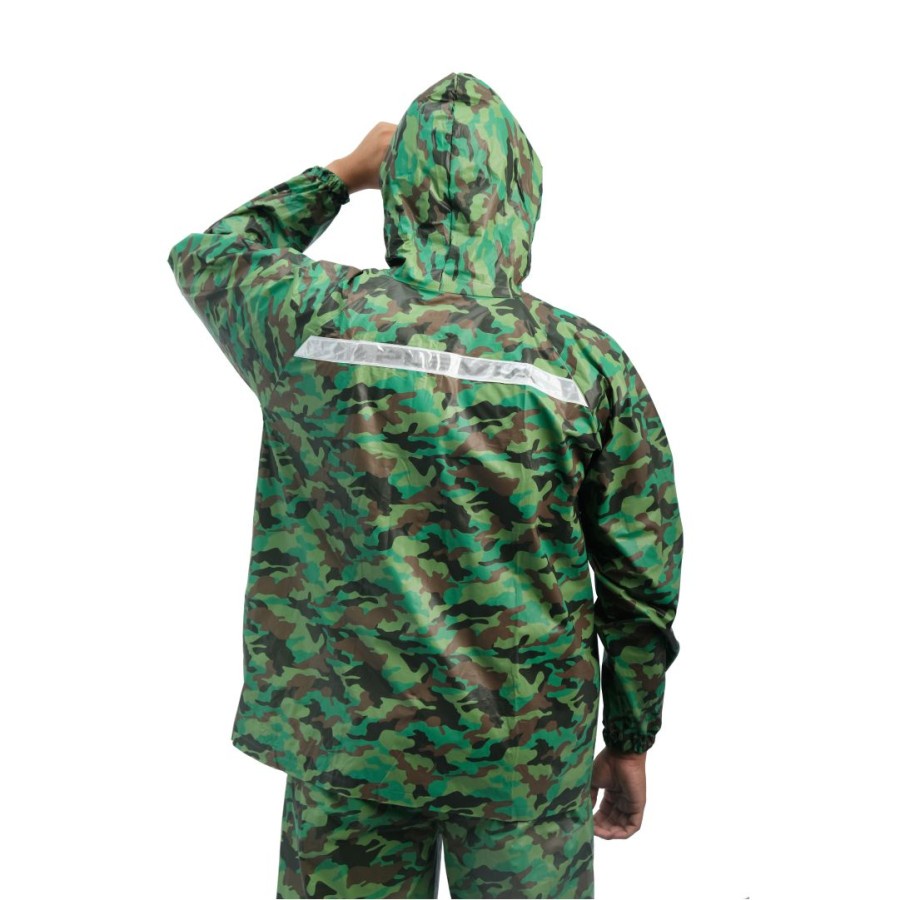 Jas Hujan PLEVIA ARMY 813 Jaket Celana Loreng