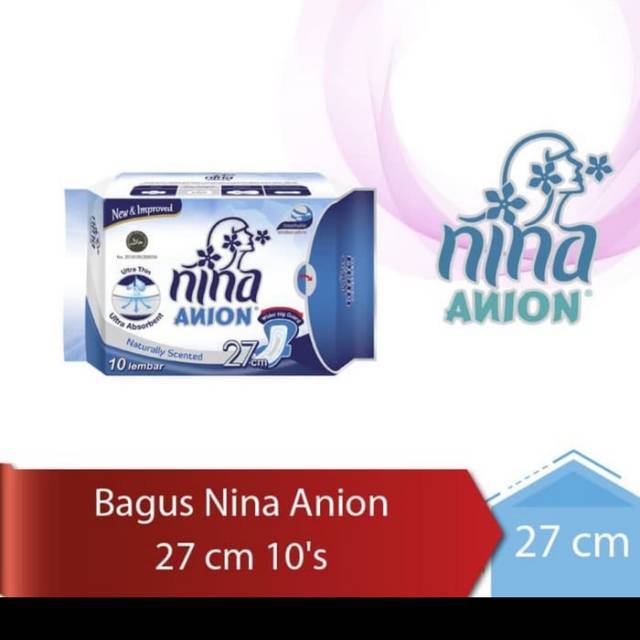 Pembalut Wanita Nina Anion 27 cm isi 10