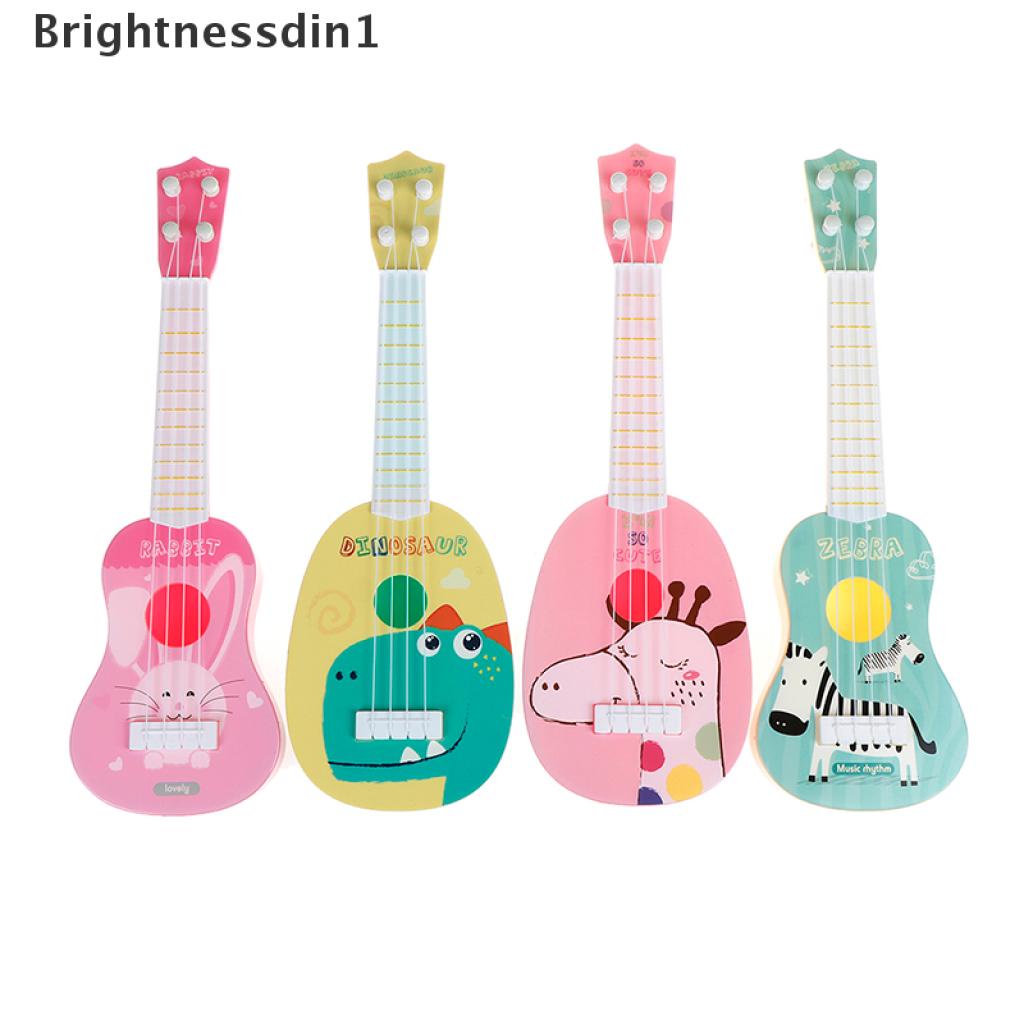 (Brightnessdin1) Mainan Edukasi Gitar Ukulele Montessori Untuk Anak