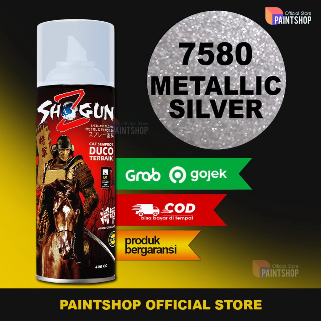 Cat semprot pilox pilok pylox pylok Metallic Silver shogun z 7580