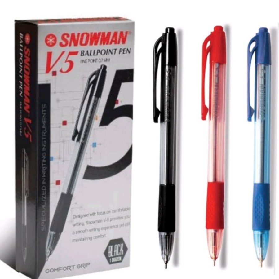 PULPEN BOLPEN BOLPOINT PEN PENA SNOWMAN V - 5 / V5 SEMI GEL 0.7mm PER PCS