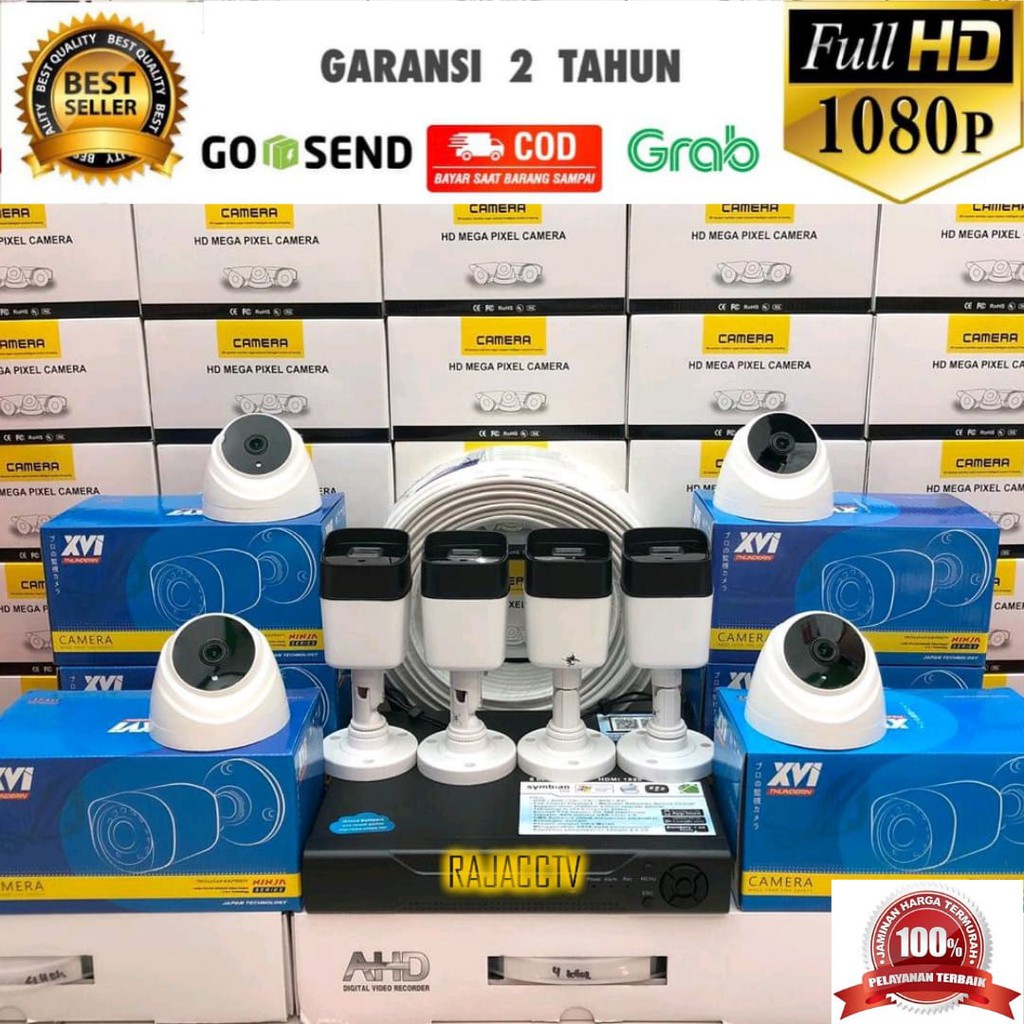 PAKET CCTV 8 CHANNEL 8 KAMERA 5MP 1080P IC SONY TURBO HD KOMPLIT TINGGAL PASANG BOSKU