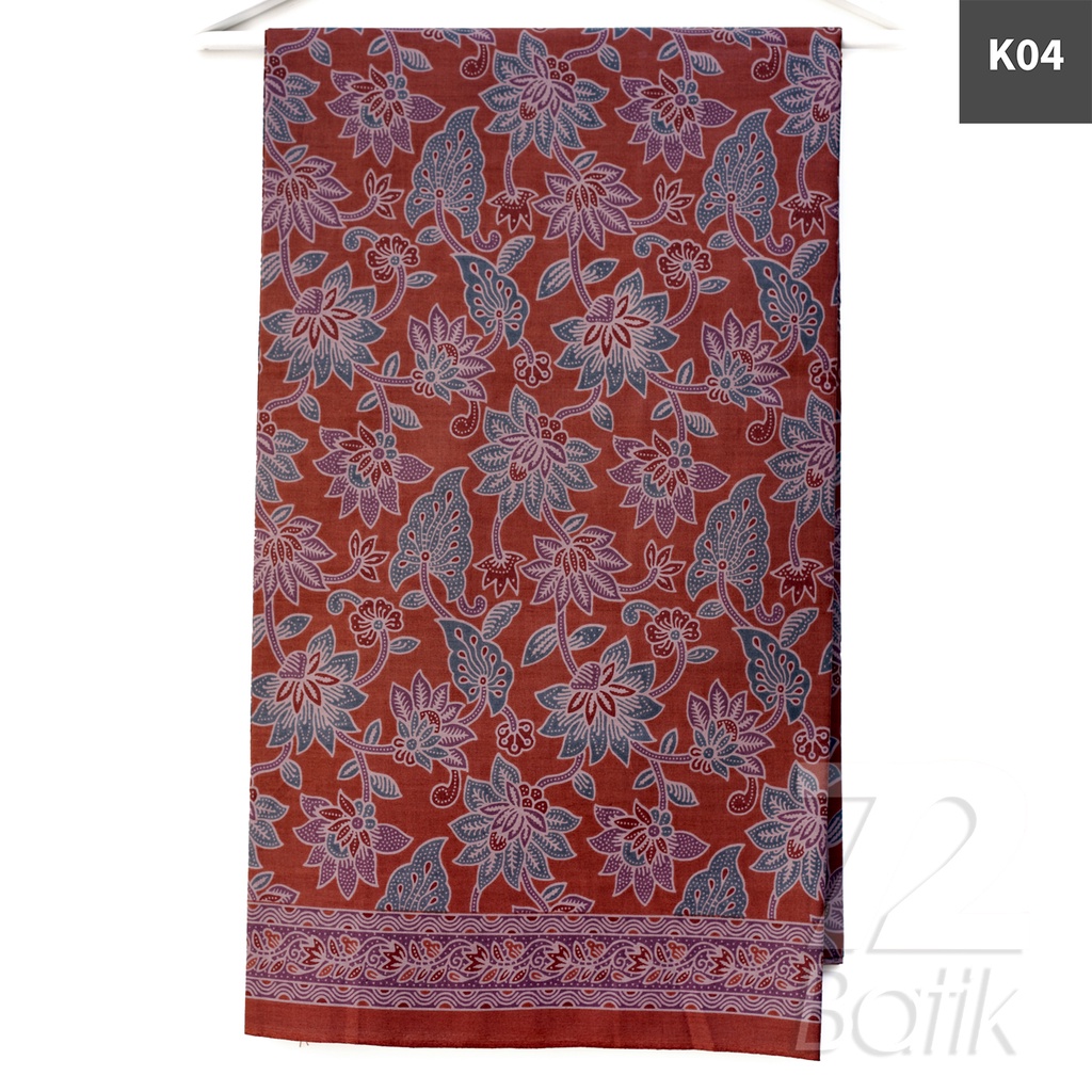 KAIN BATIK KATUN Premium Motif Kembang Taman Warna Hitam Item 724940 Cap 72 Jarik Jarit Samping Kebat Panjang Batik Katun Modern Premium Bahan Seragam Batik Pernikahan Kantor Keluarga Murah Kamen Jadi Batik Bali Lembaran