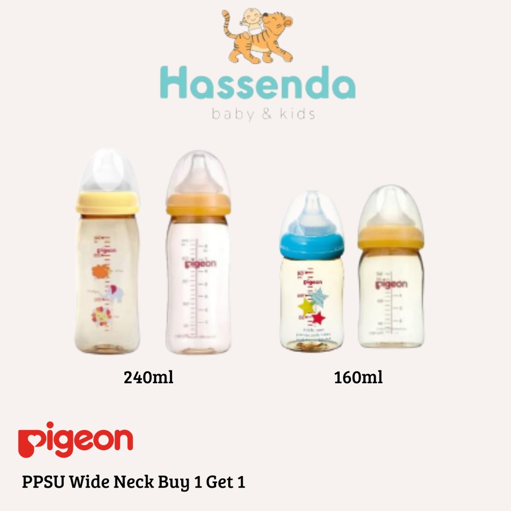 Pigeon Bottle PPSU Wide Neck Buy 1 Get 1 / Botol Susu Anak
