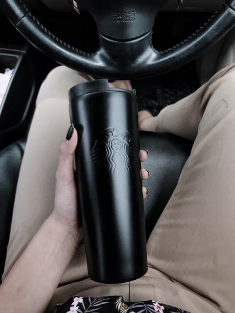 Starbucks Tumbler Siren Black Matte Troy Limited Rare Stainless