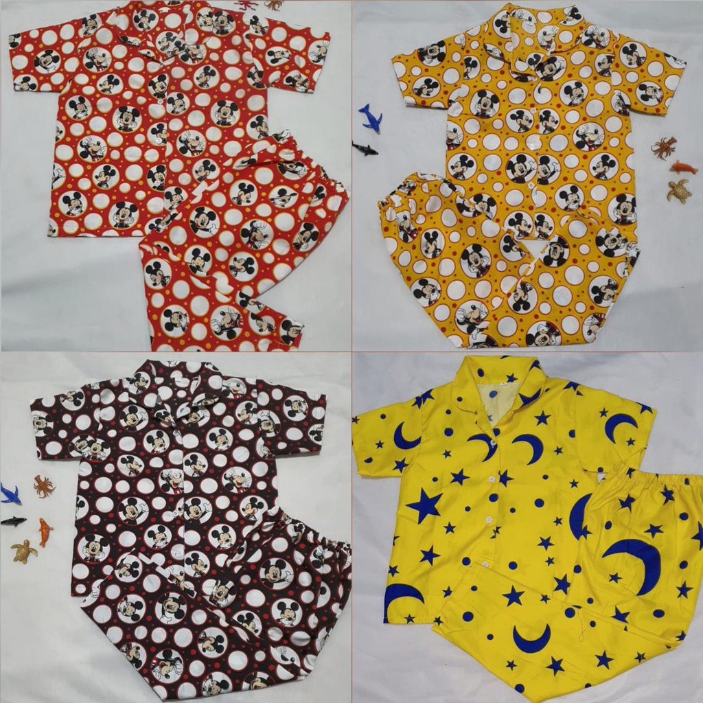 PIYAMA ANAK / PAKAIAN TIDUR / PAJAMAS / SETELAN ANAK SIZE 8 / 10 / 12 (6-12 thn)