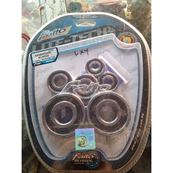 Bearing Bering Klaher Mesin Faito 1Set RX king Ninja R Ninja RR Mio Nouvo Satria Fu GSX KLX 150 DTracker 150 Jupiter z Vega R Lite Tech Laher mesin Fullset-KLX D-Tracker