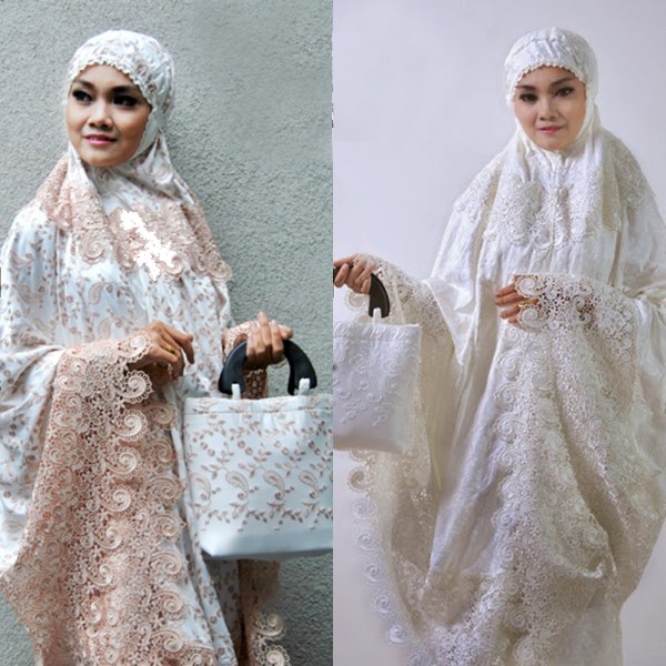 Bestseller Fashion Mukena Dewasa Kartika Katun Foil - Putih Milo -Mukena Prada Sutra - Best Seller