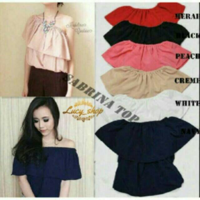 Sabrina top (simple Sabrina wanita)