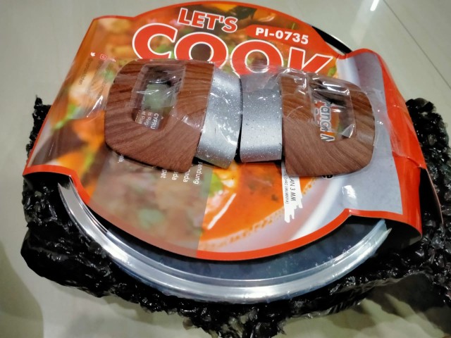 Kh Cypruz Panci Marbel Granite Caserol 20cm Induksi 20 Cm Premium Granite Anti Lengket