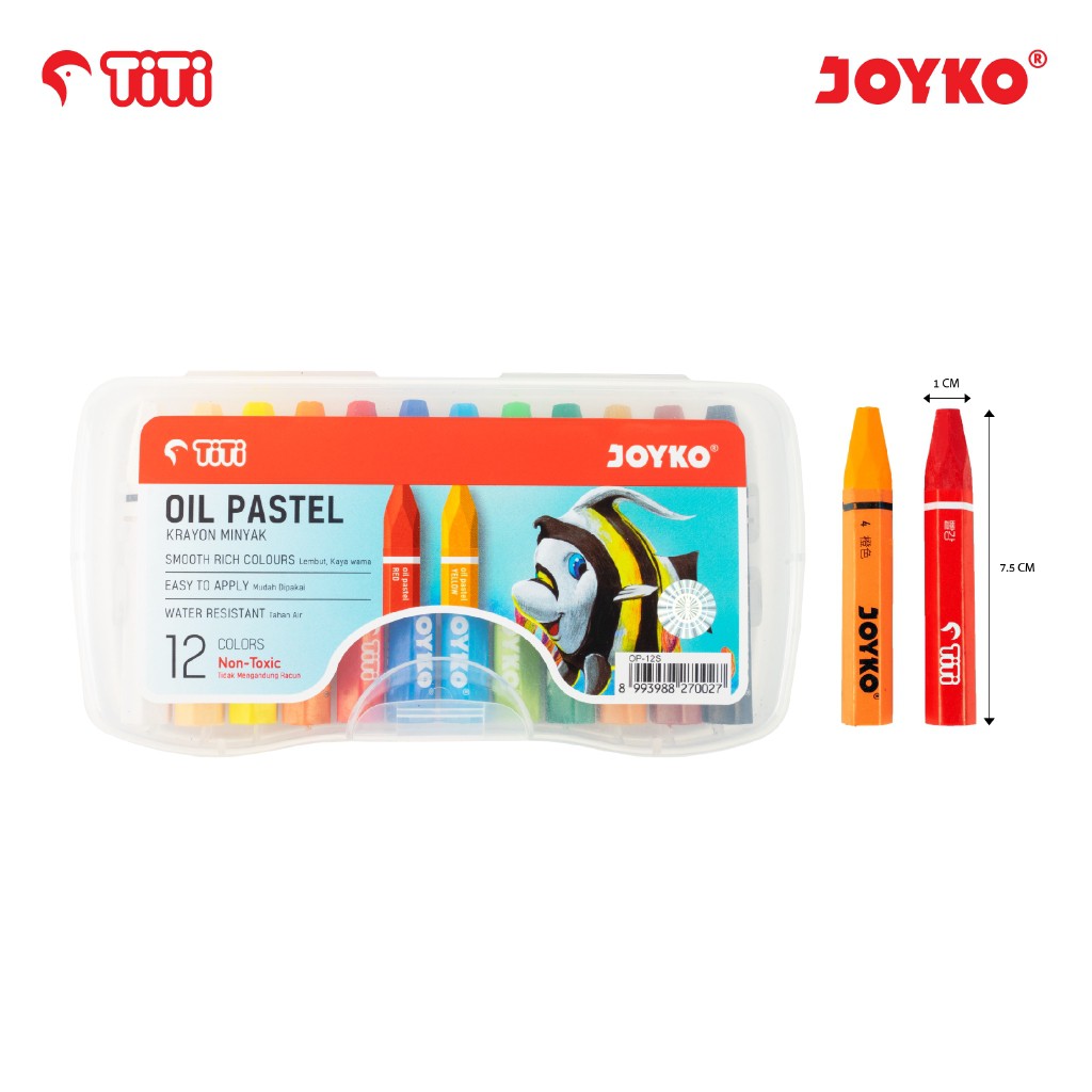 

Oil Pastel Krayon Minyak Joyko TiTi OP-12S 12 Warna Colors