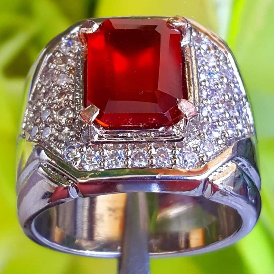 Cincin Natural Hessonite Garnet Srilanka Ceylon Top Quality