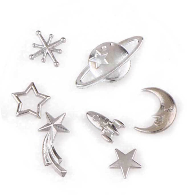 Siy 35pcs Manikmanik Resin Bentuk Bulanbintangplanet Bahan Alloy Untuk Membuat Perhiasancraft