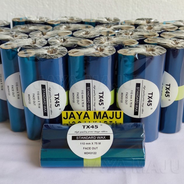 RIBBON BARCODE STANDARD WAX 110 X 75 110X75 M FOR ZEBRA ZD-888/ZD-220/ZD-230