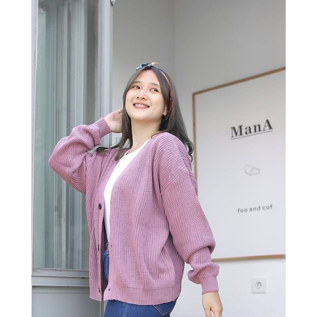 CARDIGAN KANCING OUTER RAJUT WANITA