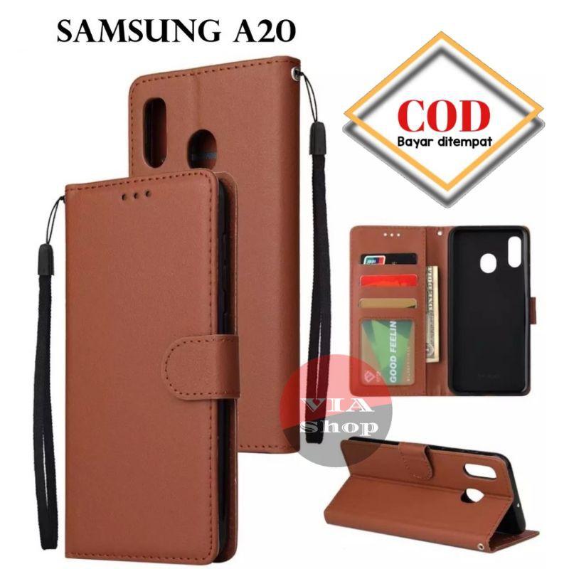 SARUNG FLIP COVER DOMPET UNTUK HP SAMSUNG A20