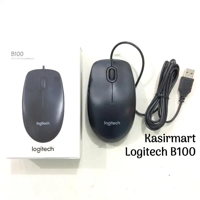 Logitech B100 Mouse Kabel USB Optical